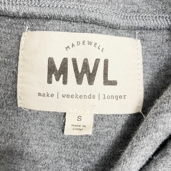 Madewell MWL Breeze Drawstring Shorts Romper Heather Gray Women’s Size Small - Picture 9 of 13
